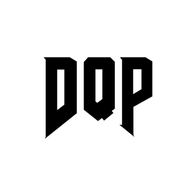 Diseño de logotipo de letra DQP para una empresa de tecnología Diseño del logotipo DQP combinación de colores blanco y negro Diseño del logó DQP Vector DQP Diseño del icono DQP Alfabeto DQP Tipo de diseño del logotipo