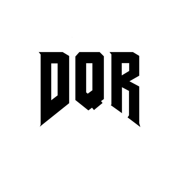Diseño de logotipo de letra DQR para una empresa de tecnología Diseño del logotipo DQR combinación de colores blanco y negro Diseño del logó DQR Vector DQR Diseño del icono DQR Icon DQR Alfabeto DQR Tipografía
