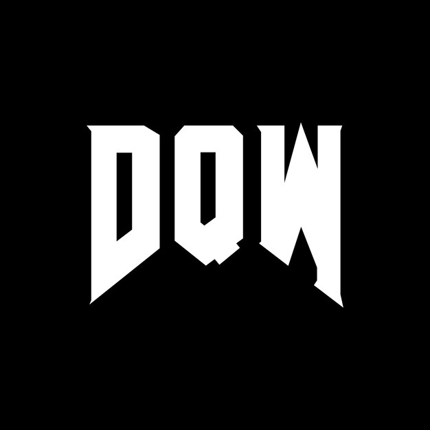 Diseño de logotipo de letra DQW para una empresa de tecnología Diseño del logotipo DQW combinación de colores blanco y negro Diseño del logó DQW vector DQW diseño del icono DQW alfabeto DQW tipografía diseño del logotipo