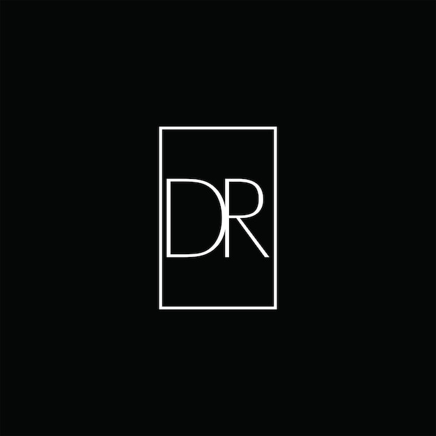 Diseño del logotipo de la letra DR en las iniciales creativas de la letra concepto del logotipo del icono DR diseño