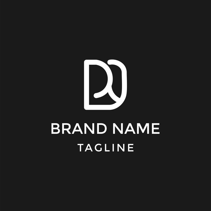 Vector diseño de logotipo de letra dr sobre fondo negro