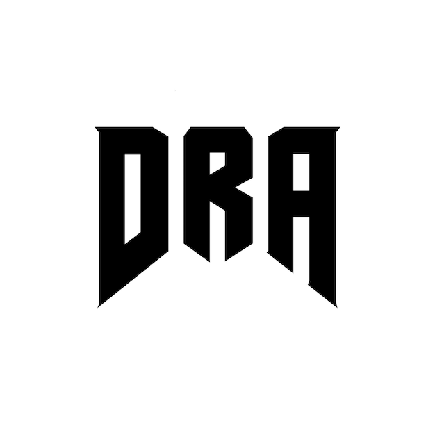 Diseño de logotipo de letra DRA para la compañía de tecnología DRA diseño de logotipo combinación de colores blanco y negro DRA logotipo DRA vector DRA diseño DRA icono DRA alfabeto DRA tipografía diseño del logotipo