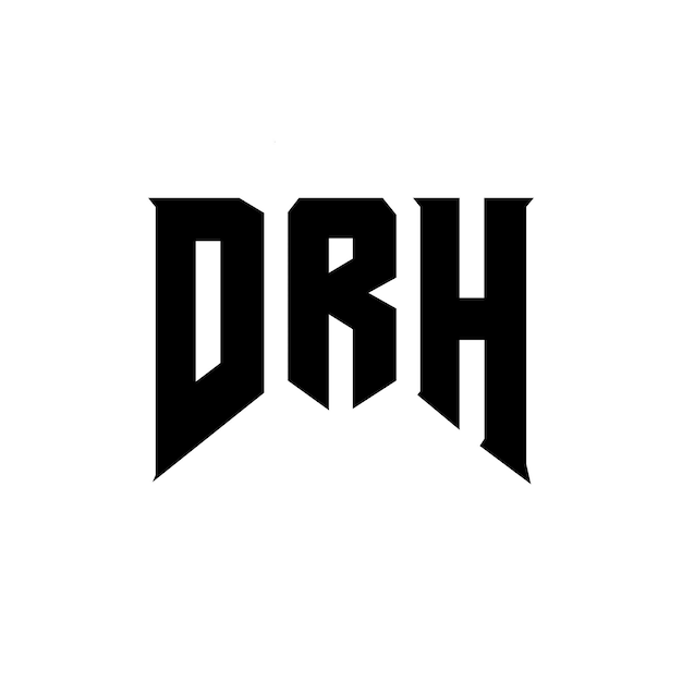 Diseño de logotipo de letra DRH para una empresa de tecnología DRH diseño de logotipo combinación de colores blanco y negro DRH logotipo DRH vector DRH diseño DRH icono DRH alfabeto DRH tipografía diseño de logotip