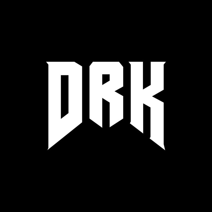 Vector diseño de logotipo de letra drk para una empresa de tecnología drk diseño de logotipo negro y blanco combinación de colores drk logotipo drk vector drk diseño drk icono drk alfabeto drk tipografía diseño de logotip