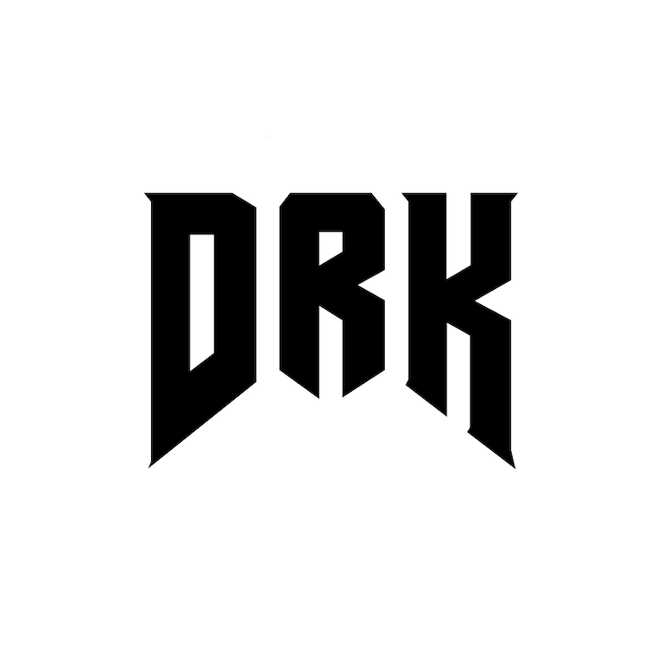 Vector diseño de logotipo de letra drk para una empresa de tecnología drk diseño de logotipo negro y blanco combinación de colores drk logotipo drk vector drk diseño drk icono drk alfabeto drk tipografía diseño de logotip