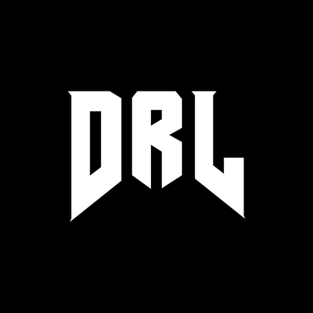 Diseño de logotipo de letra DRL para una empresa de tecnología Diseño del logotipo DRL combinación de colores blanco y negro Logotipo DRL Vector DRL Diseño del icono DRL Alfabeto DRL Tipo de logotipo