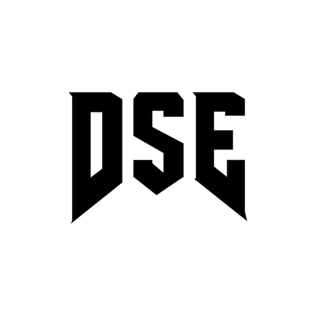 Diseño de logotipo de letra DSE para la compañía de tecnología Diseño de Logotipo DSE combinación de colores blanco y negro Diseño de diseño de logotipo DSE Vector DSE Diseño de icono DSE Alfabeto DSE