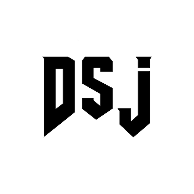 Diseño de logotipo de letra DSJ para una empresa de tecnología Diseño de Logotipo DSJ combinación de colores blanco y negro DSJ logotipo DSJ vector DSJ diseño DSJ icono DSJ alfabeto DSJ tipografía diseño de logotipo