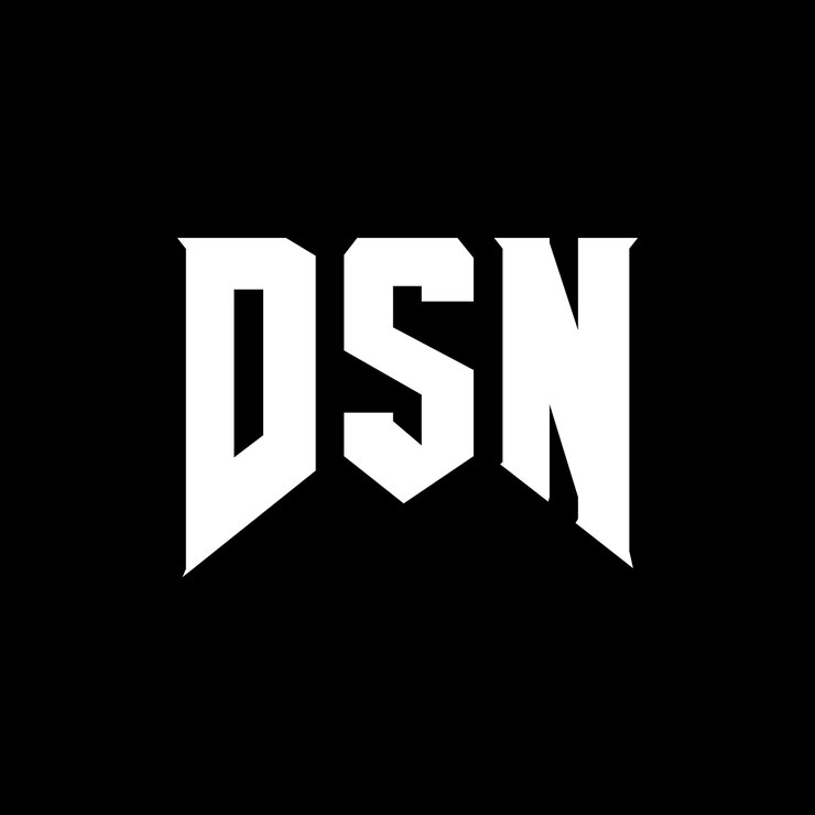 Vector diseño de logotipo de letra dsn para una empresa de tecnología diseño de logotipo dsn combinación de colores blanco y negro diseño de diseño de logotipo dsn vector dsn diseño de icono dsn alfabeto dsn