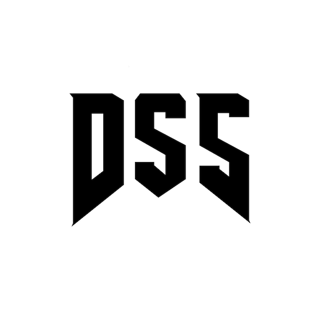 Diseño de logotipo de letra DSS para una empresa de tecnología Diseño del logotipo DSS combinación de colores blanco y negro Logotipo DSS Vector DSS Diseño del icono DSS Alfabeto DSS Tipo de diseño del logotipo