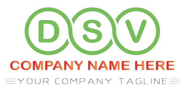 Diseño de logotipo de letra DSV