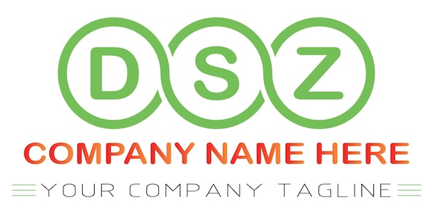 Diseño de logotipo de letra DSZ