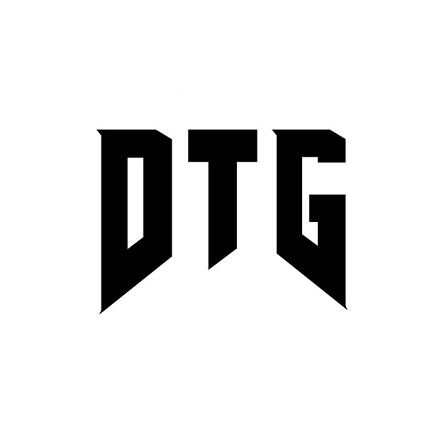 Diseño de logotipo de letra DTG para una empresa de tecnología Diseño del logotipo DTG combinación de colores blanco y negro Logotipo DtG vector DtG diseño Icono DtG alfabeto DtG tipografía diseño del logotipo