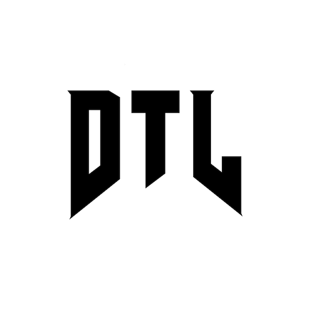 Diseño de logotipo de letra DTL para una empresa de tecnología Diseño del logotipo DTL combinación de colores blanco y negro Diseño del logó DTL Vector DTL Diseño del icono DTL Alfabeto DTL Tipo de logotipo