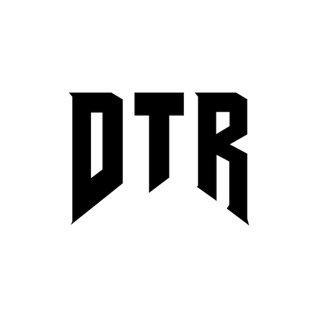 Diseño de logotipo de letra DTR para la empresa de tecnología DTR diseño de logotipo combinación de colores blanco y negro DTR logotipo DTR vector DTR diseño DTR icono DTR alfabeto DTR tipografía diseño del logotipo