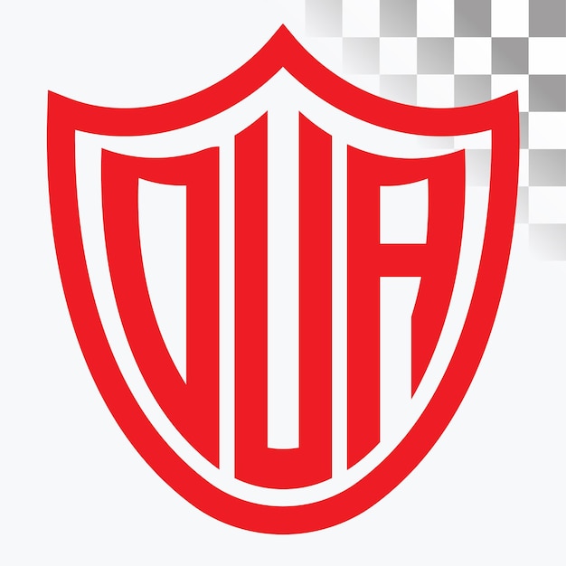 Diseño del logotipo de la letra DUA