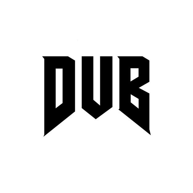 Diseño de logotipo de letra DUB para una empresa de tecnología DUB diseño de logotipo combinación de colores blanco y negro DUB logotipo DUB vector DUB diseño DUB icono DUB alfabeto DUB tipografía diseño de logotip