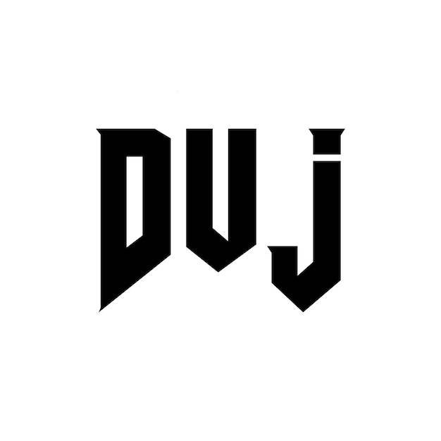 Diseño de logotipo de letra DUJ para una empresa de tecnología DUJ diseño de logotipo combinación de colores blanco y negro DUJ logotipo DUJ vector DUJ diseño DUJ icono DUJ alfabeto DUJ tipografía diseño del logotipo