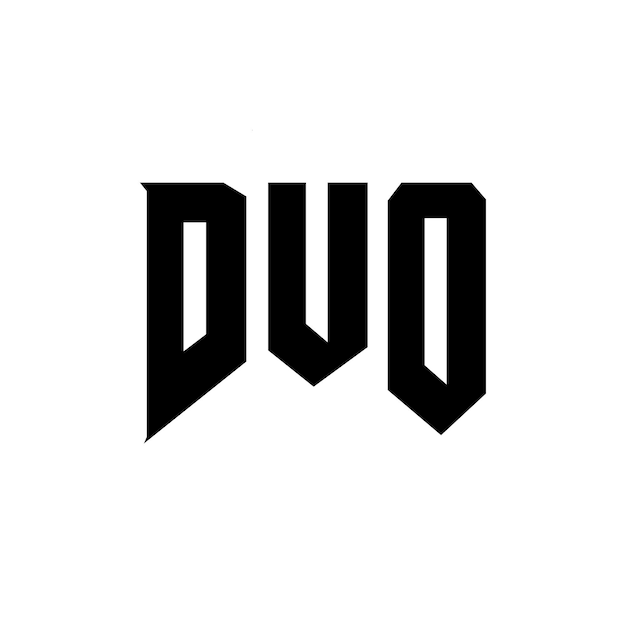 Diseño de logotipo de letra DUO para una empresa de tecnología DUO diseño de logotipo combinación de colores blanco y negro DUO logotipo DUO vector DUO diseño DUO icono DUO alfabeto DUO tipografía diseño de Logotipo