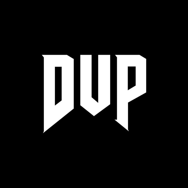 Diseño de logotipo de letra DUP para una empresa de tecnología Diseño del logotipo DUP combinación de colores blanco y negro Logotipo DUP Vector DUP Diseño del icono DUP Alfabeto DUP Tipo de diseño del logotipo