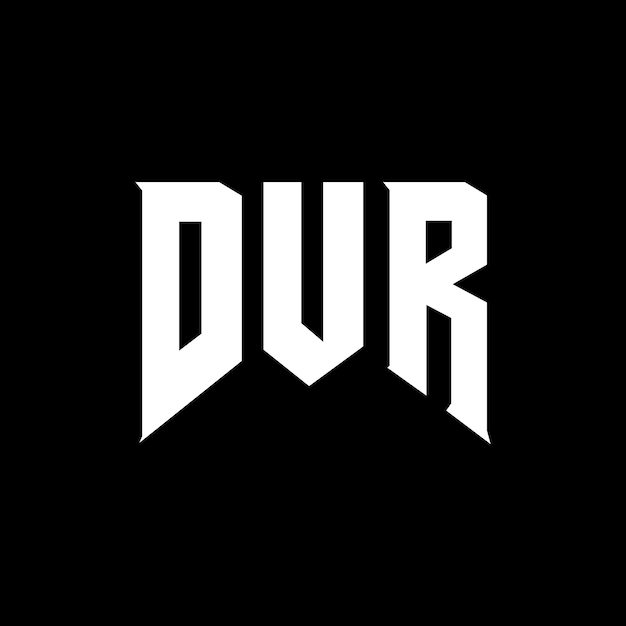 Diseño de logotipo de letra DUR para una empresa de tecnología DUR diseño de logotipo combinación de colores blanco y negro DUR logotipo DUR vector DUR diseño del icono DUR alfabeto DUR tipografía diseño del logotipo