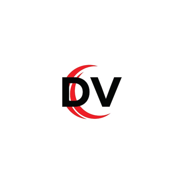 Diseño del logotipo de la letra DV Modelo vectorial del logotipo del monograma de negocios y bienes raíces DV