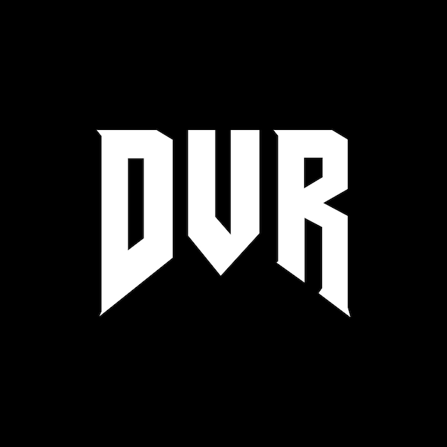 Diseño de logotipo de letra DVR para una empresa de tecnología Diseño del logotipo DVR combinación de colores blanco y negro Logotipo DVR Vector DVR Diseño del icono DVR Alfabeto DVR Tipo de diseño del logotipo
