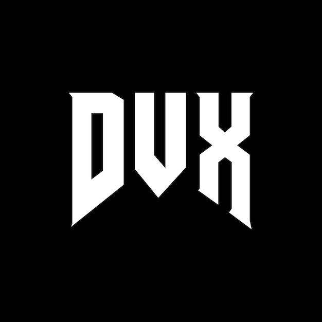 Diseño de logotipo de letra DVX para la compañía de tecnología Diseño de Logotipo DVX combinación de colores blanco y negro Diseño de diseño de logotipo DVX Vector DVX Diseño de icono DVX Alfabeto DVX Tipografía DVX