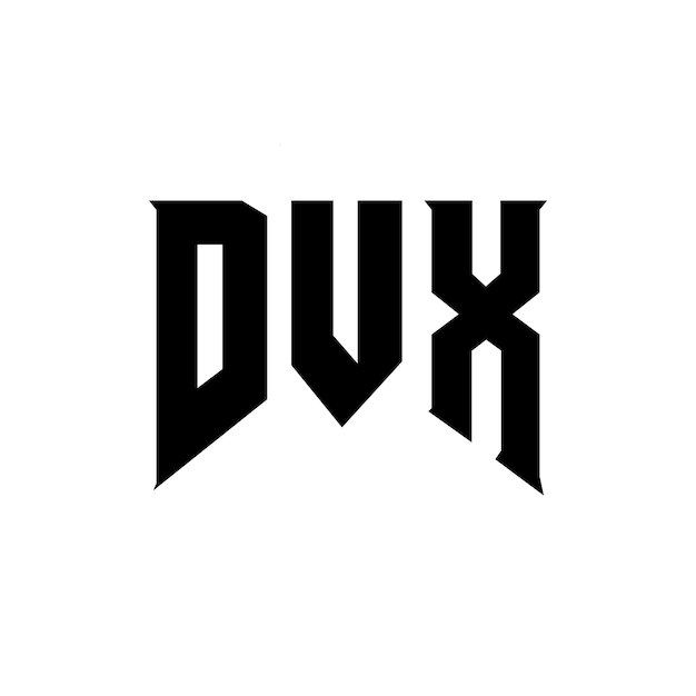 Diseño de logotipo de letra DVX para la compañía de tecnología Diseño de Logotipo DVX combinación de colores blanco y negro Diseño de diseño de logotipo DVX Vector DVX Diseño de icono DVX Alfabeto DVX Tipografía DVX