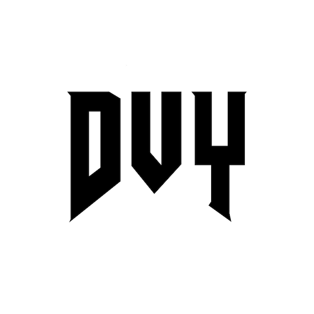 Diseño de logotipo de letra DVY para una empresa de tecnología Diseño de Logotipo DVY combinación de colores blanco y negro Diseño de diseño de logotipo DVY Vector DVY Diseño de icono DVY Alfabeto DVY Tipografía Diseño de símbolo DVY