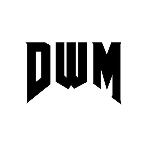 Diseño de logotipo de letra DWM para la compañía de tecnología DWM diseño de logotipo combinación de colores blanco y negro DWM logotipo DWM vector DWM diseño DWM icono DWM alfabeto DWM tipografía diseño de logo