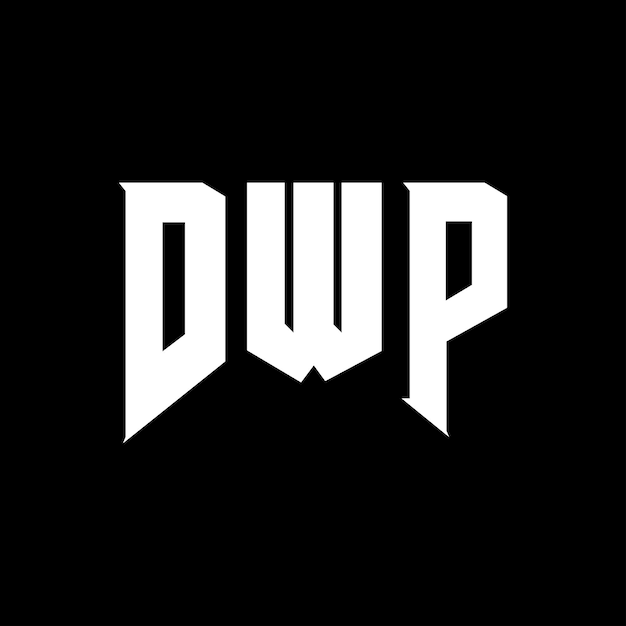 Diseño de logotipo de letra DWP para una empresa de tecnología Diseño del logotipo DWP combinación de colores blanco y negro Logotipo DWP Vector DWP Diseño del icono DWP Alfabeto DWP Tipo de diseño del logotipo