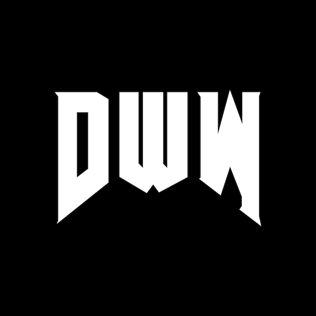 Diseño de logotipo de letra DWW para una empresa de tecnología Diseño del logotipo DWW combinación de colores blanco y negro Logotipo DWW vector DWW diseño Icono DWW alfabeto DWW tipografía Diseño del Logotipo
