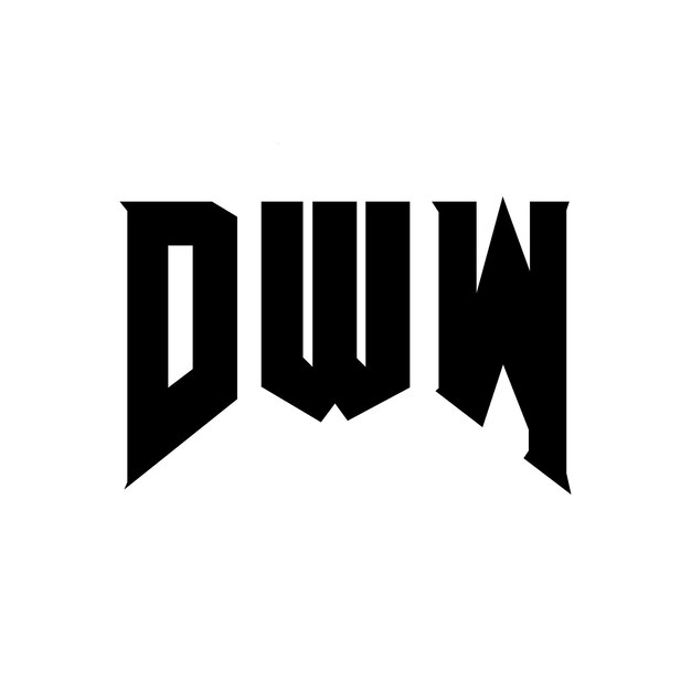 Diseño de logotipo de letra DWW para una empresa de tecnología Diseño del logotipo DWW combinación de colores blanco y negro Logotipo DWW vector DWW diseño Icono DWW alfabeto DWW tipografía Diseño del Logotipo