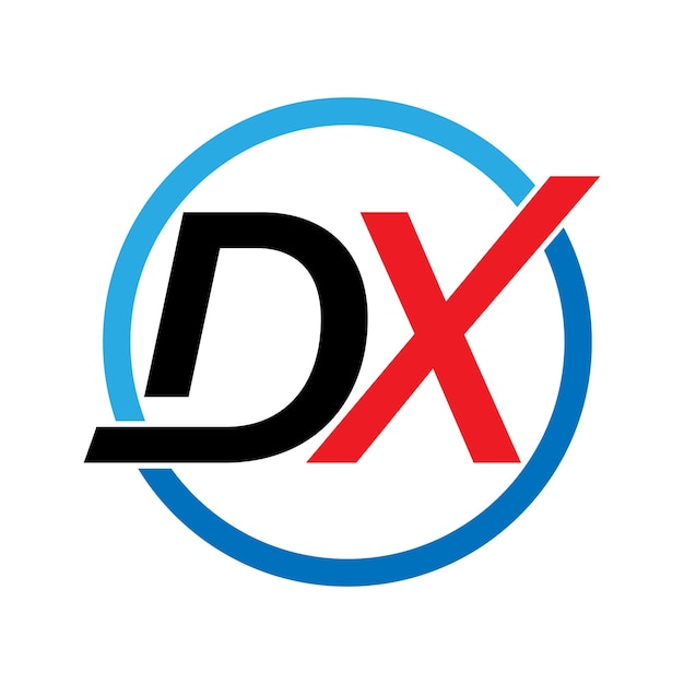 Diseño del logotipo de la letra DX