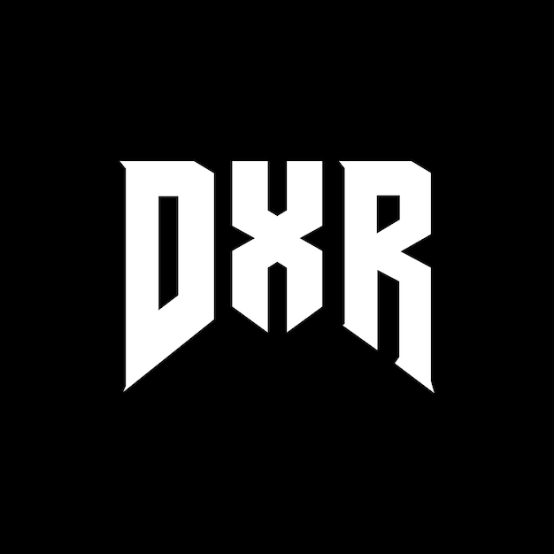 Diseño de logotipo de letra DXR para una empresa de tecnología Diseño del logotipo DXR combinación de colores blanco y negro Logotipo DxR vector DXR diseño Icono DXR alfabeto DXR tipografía Diseño del Logotipo