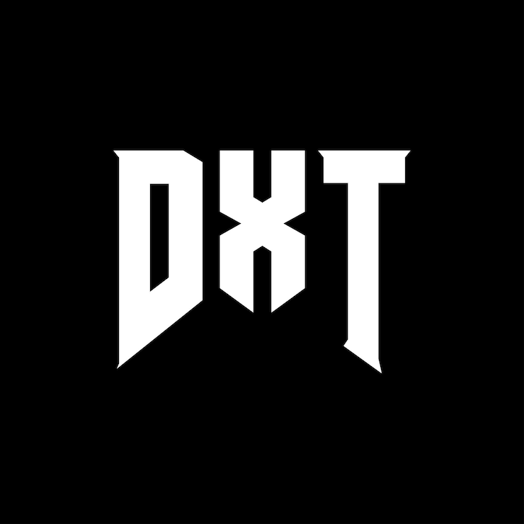 Vector diseño de logotipo de letra dxt para una empresa de tecnología diseño del logotipo dxt combinación de colores blanco y negro logotipo dxp vector dxp diseño icono dxp alfabeto dxp tipografía logotipo diseño