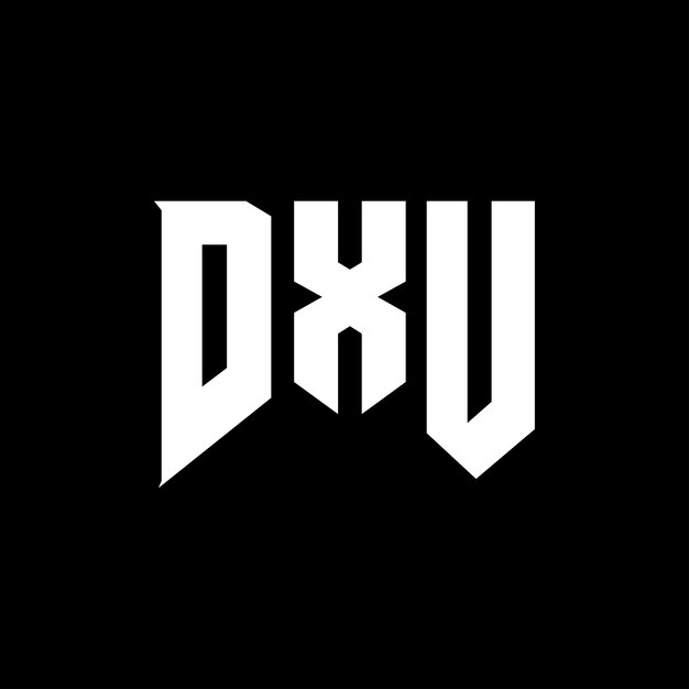 Diseño de logotipo de letra DXU para una empresa de tecnología Diseño del logotipo DXU combinación de colores blanco y negro DXU logotipo Vector DXU diseño DXU icono DXU alfabeto DXU tipografía diseño del logotipo