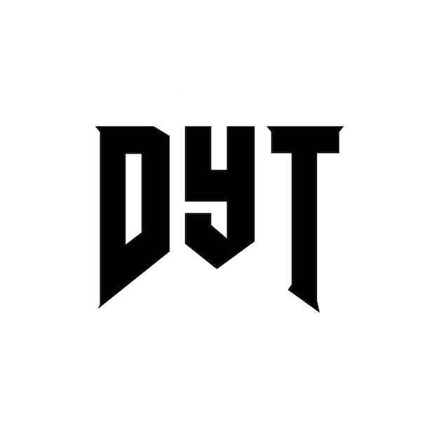 Diseño de logotipo de letra DYT para una empresa de tecnología Diseño del logotipo DYT Combinación de colores blanco y negro Logo DYT Vector DYT Diseño del icono DYT Alfabeto DYT Tipo de diseño del logotipo