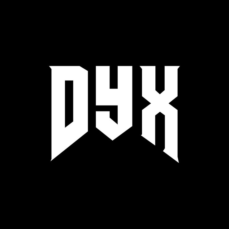 Vector diseño de logotipo de letra dyx para una empresa de tecnología diseño del logotipo dyx combinación de colores blanco y negro dyx logotipo vector dyx diseño dyx icono dyx alfabeto dyx tipografía diseño del logotipo