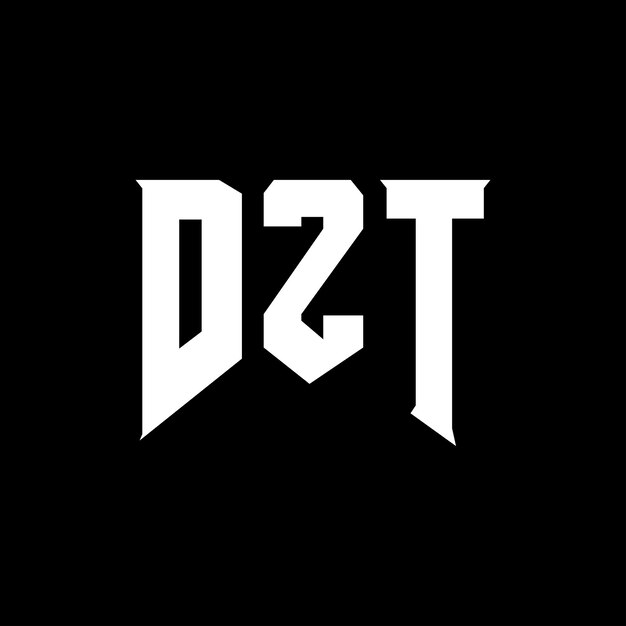 Diseño de logotipo de letra DZT para una empresa de tecnología Diseño del logotipo DZT combinación de colores blanco y negro DZT logotipo Vector DZT diseño DZT icono DZT alfabeto DZT tipografía diseño del logotipo