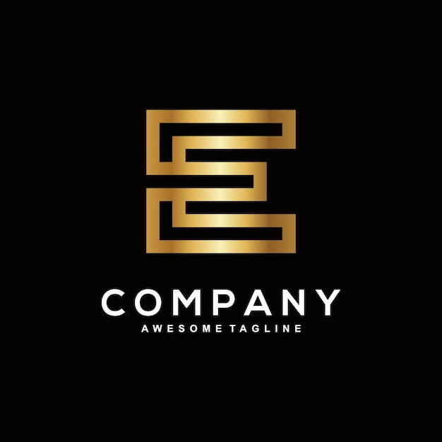 Diseño del logotipo de la letra E para empresas