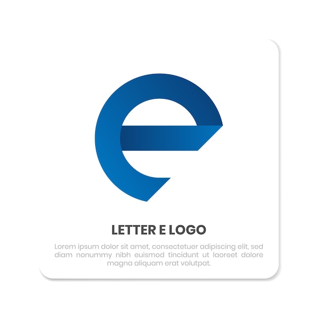 Vector diseño del logotipo de la letra e para las iniciales de la empresa