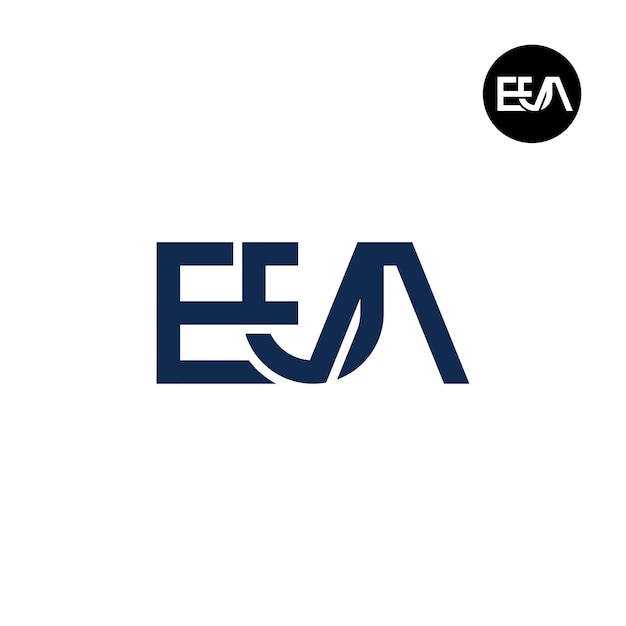 Diseño del logotipo de la letra E.U.A. Monograma