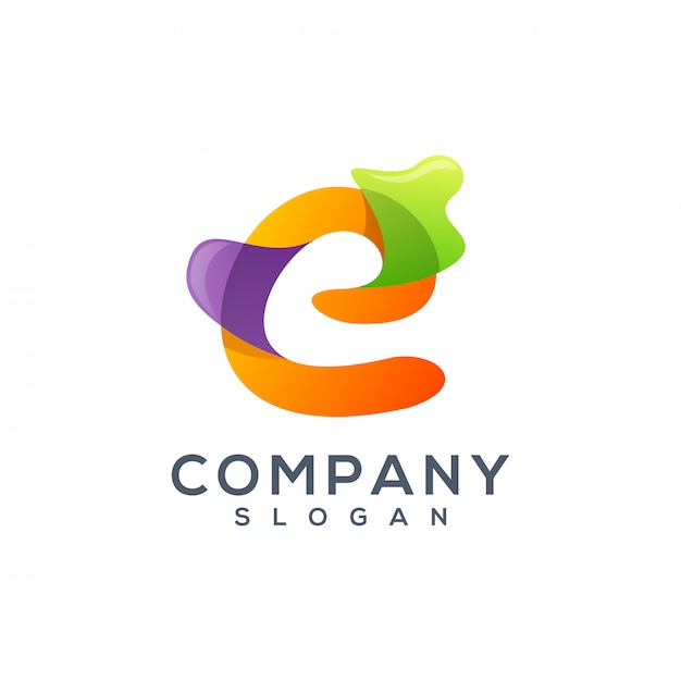 Diseño de logotipo letra e