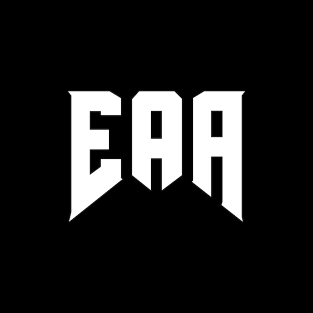 Diseño de logotipo de letra EAA para una empresa de tecnología EAA diseño de logotipo combinación de colores blanco y negro EAA logotipo EAA vector EAA diseño EAA icono EAA alfabeto EAA tipografía diseño del logotipo