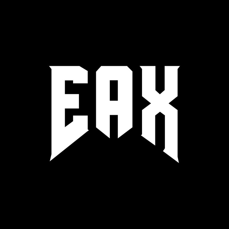Vector diseño de logotipo de letra eax para la compañía de tecnología diseño de logotipo eax combinación de colores blanco y negro diseño de logotip eax vector eax diseño de icono eax alfabeto eax tipografía diseño del logotipo