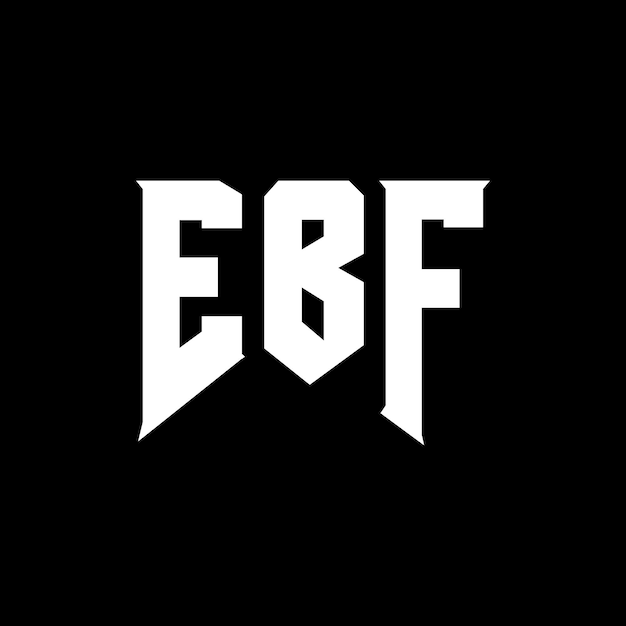 Diseño de logotipo de letra EBF para la empresa de tecnología EBF diseño de logotipo negro y blanco combinación de colores EBF logotipo EBF vector EBF diseño EBF icono EBF alfabeto EBF tipografía diseño de logo EBF