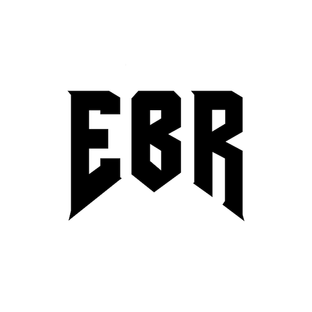 Diseño de logotipo de letra EBR para una empresa de tecnología Diseño del logotipo EBR combinación de colores blanco y negro Logotipo EBR Vector EBR Diseño del icono EBR Alfabeto EBR Tipografía diseño del logotipo