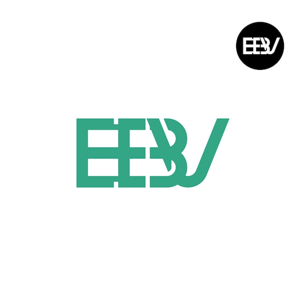Diseño del logotipo de la letra EBV Monograma